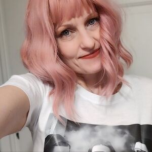 Pink Wavy Hair Wig